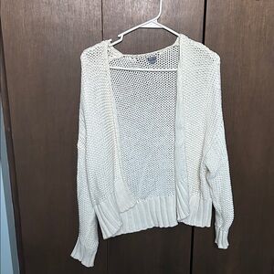 Aerie Cream Open-Knit Sweater